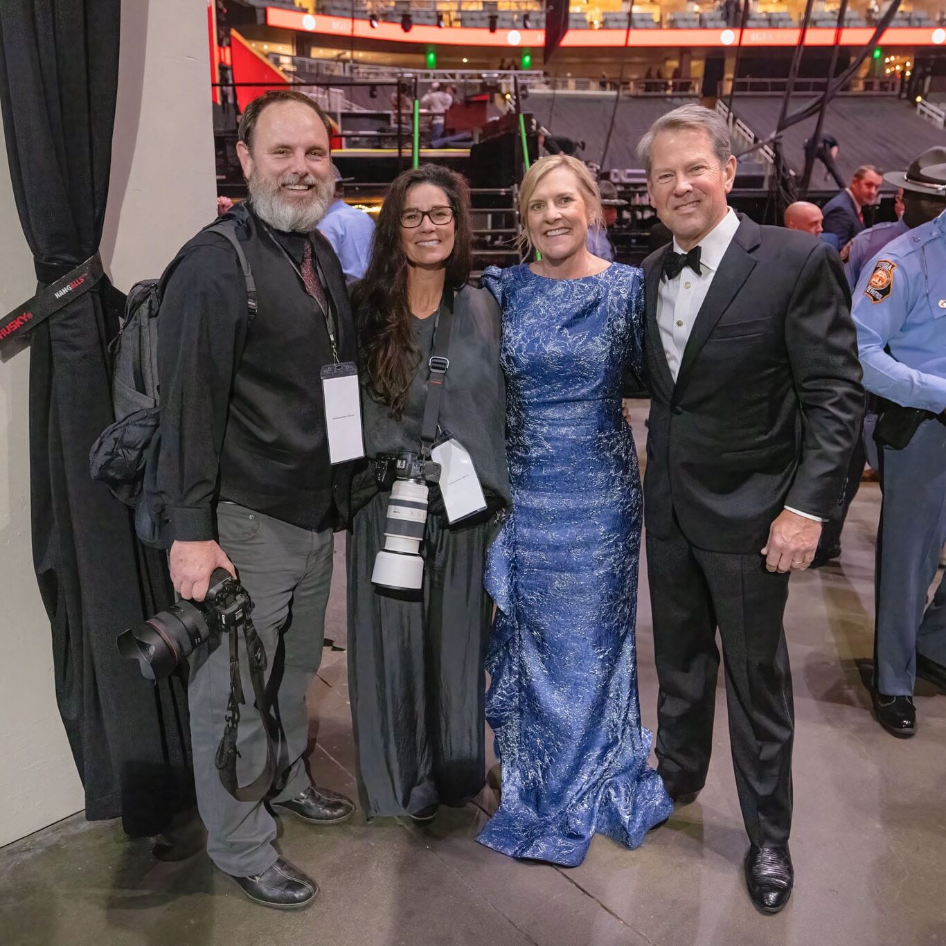 left-to-right-photographers-franklin-ford-and-vikki-ford-with-governor-and-first-lady-of-georgia-brain-kemp-and-marty-kemp-backstage-after-inaugural